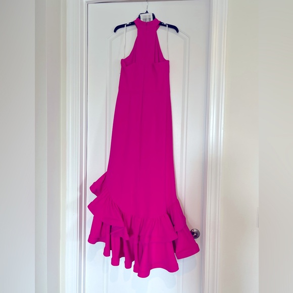 NWT Aqua Racerback Rufflehem Gown - Picture 5 of 8